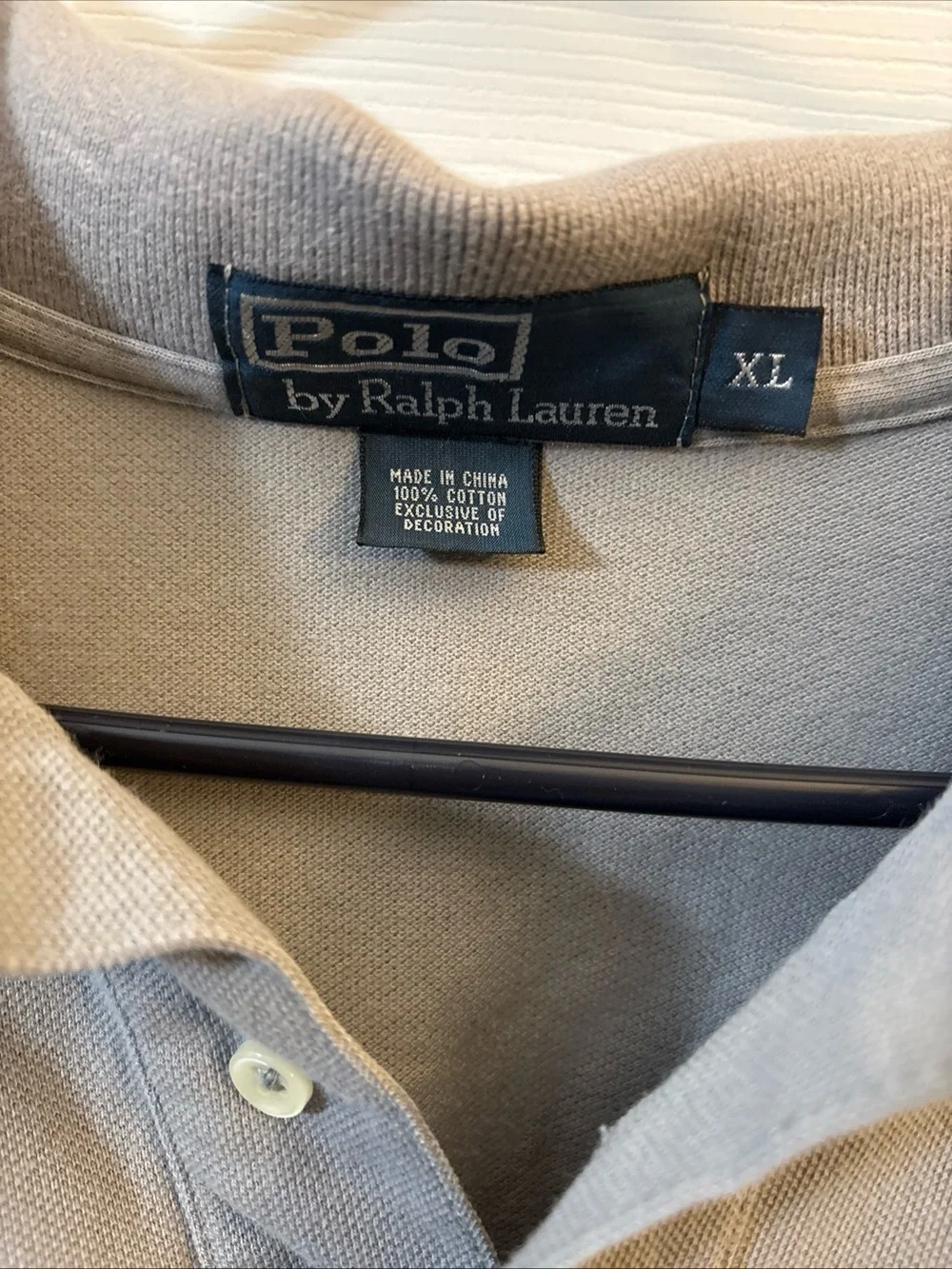 Ralph Lauren Men's Polo Shirt in Light Gray with Embroidered Pony
